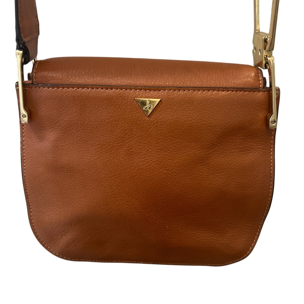 Sam Edelman Genuine Leather Patchwork Boho Crossbody Purse Brown Gold Hardware - Picture 14 of 15